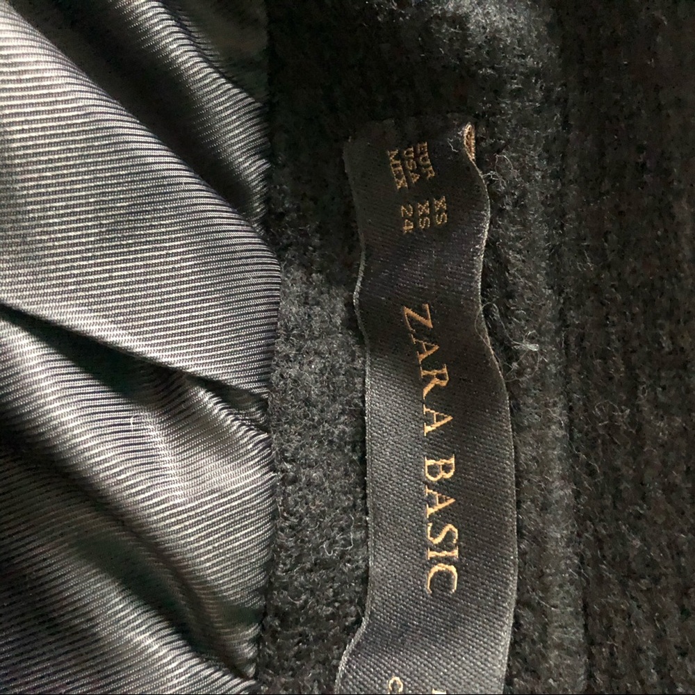 Zara Hooded Black Basic Jacket Xs - image 7
